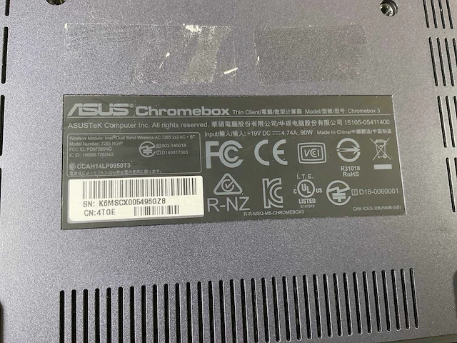 Asus (7265 ngw), core i7 8th gen, 16 gb ram, 64 gb ssd chromeboxes (5x) - afbeelding 5 van  13