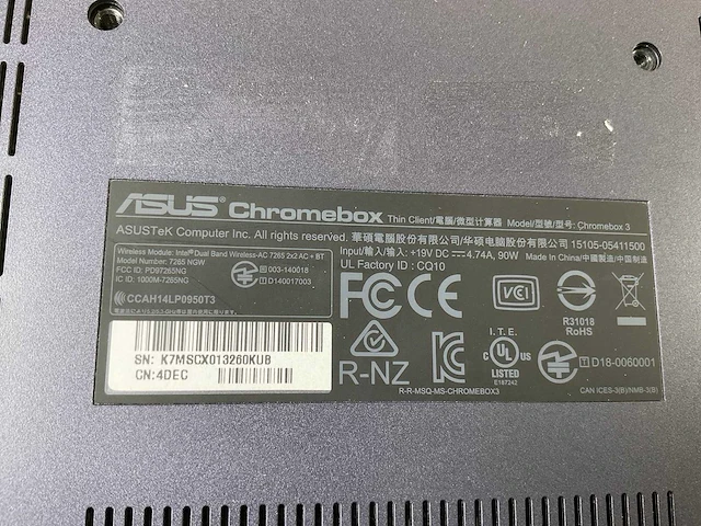 Asus (7265 ngw), core i7 8th gen, 16 gb ram, 64 gb ssd chromeboxes (5x) - afbeelding 5 van  15