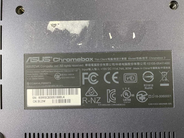 Asus (7265 ngw), core i7 8th gen, 16 gb ram, 64 gb ssd chromeboxes (5x) - afbeelding 4 van  14