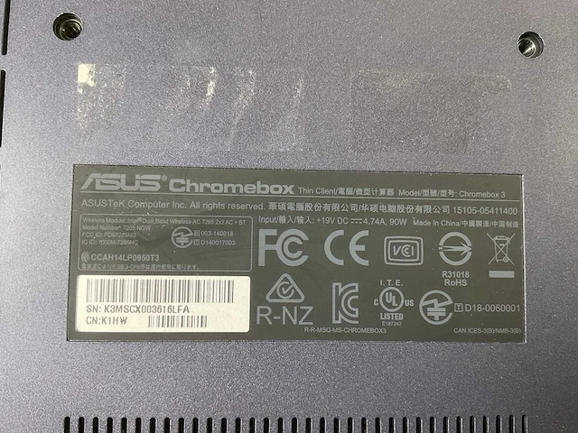 Asus (7265 ngw), core i7 8th gen, 16 gb ram, 64 gb ssd chromeboxes (5x) - afbeelding 5 van  15