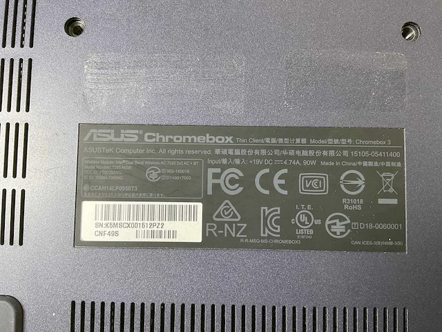 Asus (7265 ngw), core i7 8th gen, 16 gb ram, 64 gb ssd chromeboxes (5x) - afbeelding 5 van  15