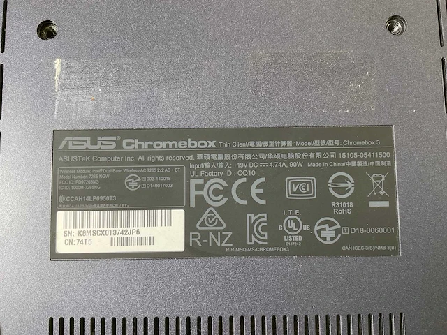 Asus (7265 ngw), core i7 8th gen, 16 gb ram, 64 gb ssd chromeboxes (5x) - afbeelding 5 van  15