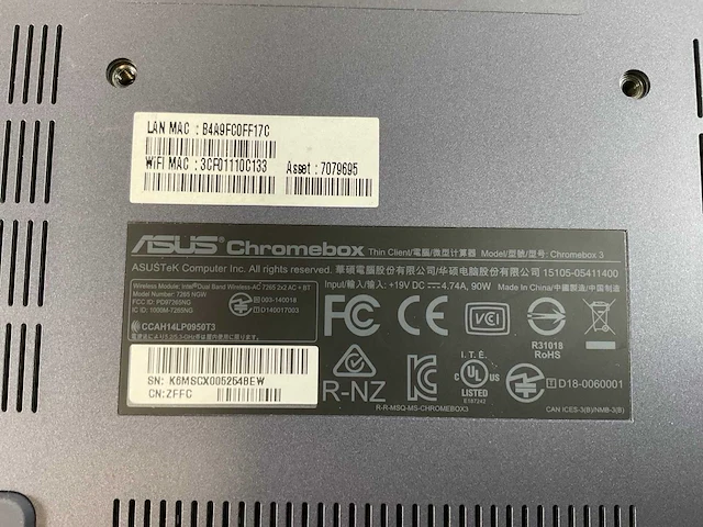 Asus 7265 ngw, core i7 8th gen, 16 gb ram, 64 gb ssd chromeboxes (6x) - afbeelding 2 van  14