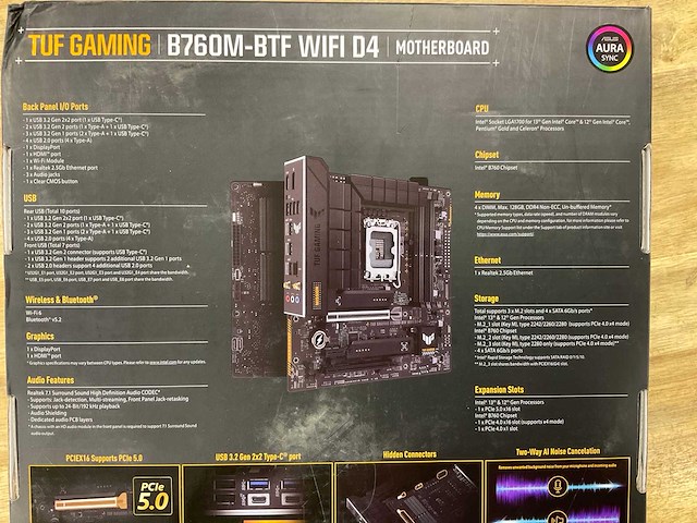 Asus b760m-btf wifi d4 moederbord - afbeelding 2 van  2