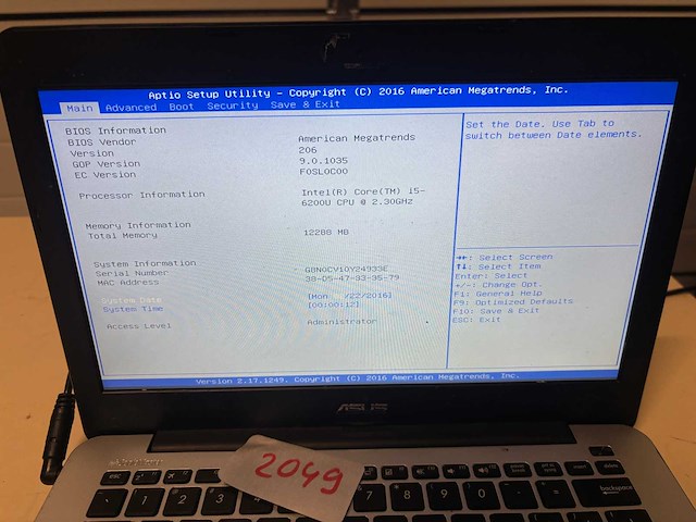 Asus intel(r) core(tm) i5-6200u cpu @ 2.30ghz - afbeelding 1 van  1