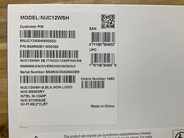 Asus nuc12wsh nuc pro - afbeelding 2 van  2