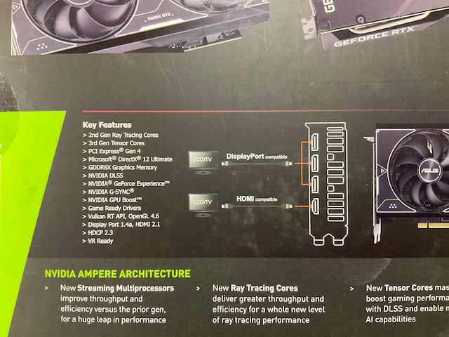 Asus nvidia geforce rtx 3060 ti videokaart - afbeelding 3 van  4