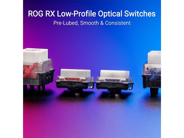 Asus rog falchion rx low profile white toetsenbord voor gaming qwerty wit - afbeelding 3 van  5