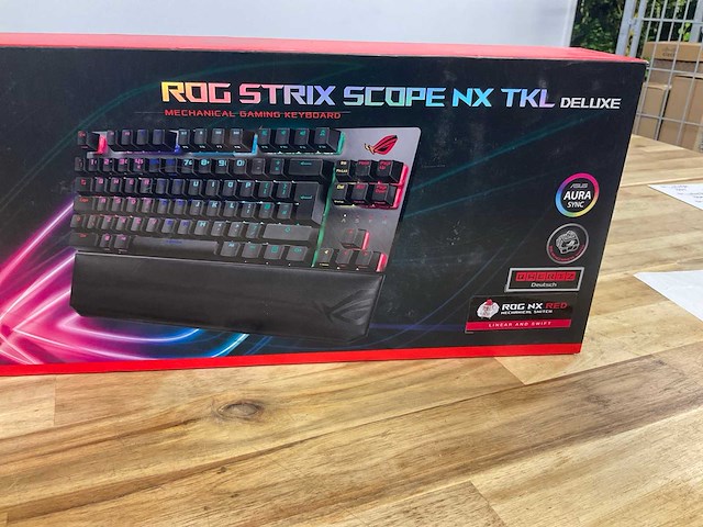 Asus rog strix scope nx tkl deluxe mechanical gaming keyboard - afbeelding 1 van  3