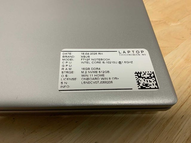 Asus vivobook 17 - f712f laptop - afbeelding 2 van  9