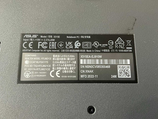 Asus x515ea-ej910w laptop - afbeelding 6 van  6