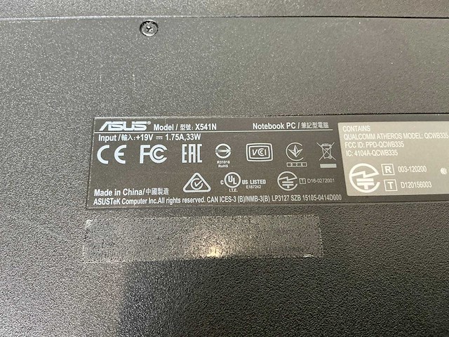 Asus x541n laptop - afbeelding 5 van  6