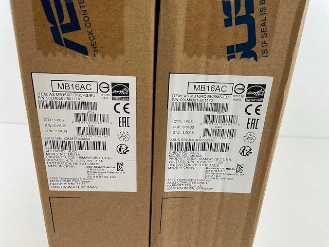 Asus zenscreen (mb16a) 15.6” 1920x1080 (fhd) portable usb monitors (new) (2x) - afbeelding 6 van  14