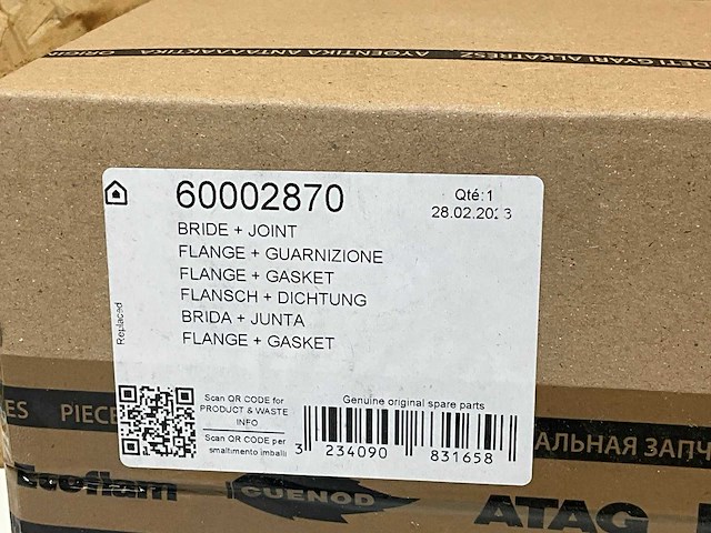 Atag flens + afdichting (5x) - afbeelding 3 van  4