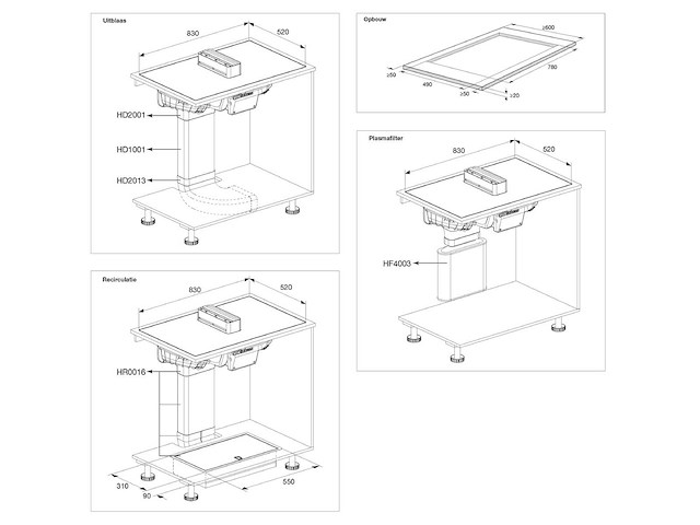 Atag hidd28471sv inbouw inductiekookplaat met geïntegreerde afzuiging - afbeelding 4 van  5