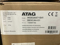 Atag hidd28471svi inbouw inductiekookplaat met geïntergreerde afzuiging - afbeelding 2 van  4