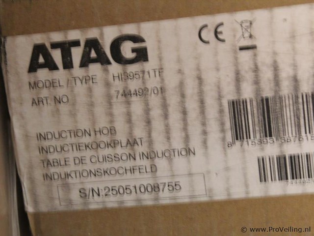 Atag inductiekookplaat hi39571tf - afbeelding 3 van  3