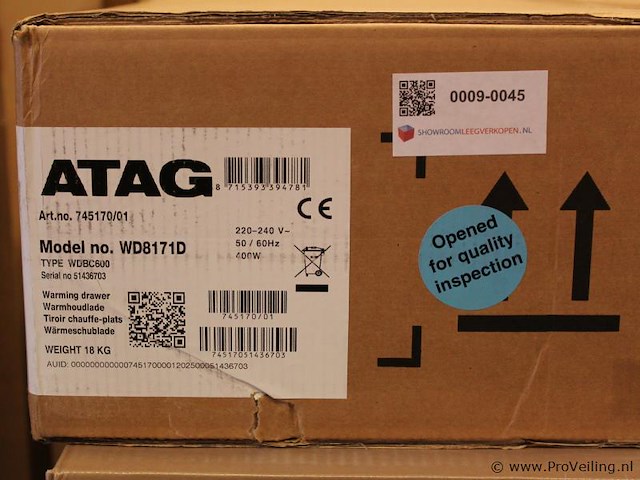 Atag warmhoudlade wd8171d - afbeelding 3 van  3