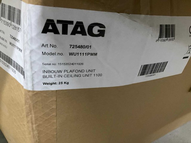 Atag wu1111pmm plafond afzuigkap met afstandsbediening - afbeelding 7 van  11