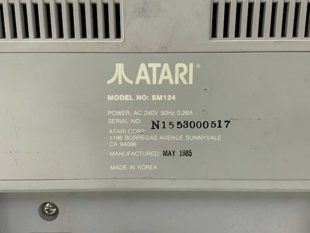 Atari en sharp sm124 en 1040st monitor en toetsenbord - afbeelding 7 van  18