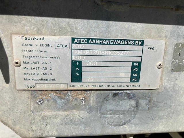 Atec brouwer - 2012 - schaftwagen - afbeelding 1 van  2
