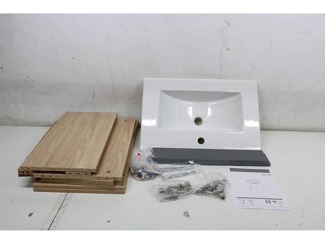 Atlantic badkamermeubel clara 60 cm twee deuren hout - afbeelding 4 van  4