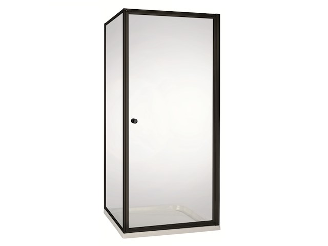 Atlantic roan douchewand en deur 90x90x190cm zwart - afbeelding 1 van  4