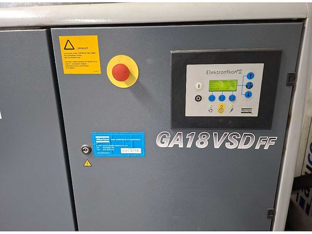 Atlas copco - 2008 - ga18vsdff - schroefcompressor - afbeelding 3 van  5