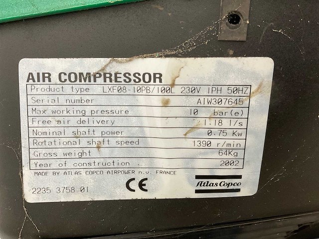 Atlas copco - lxf - compressor - afbeelding 6 van  6