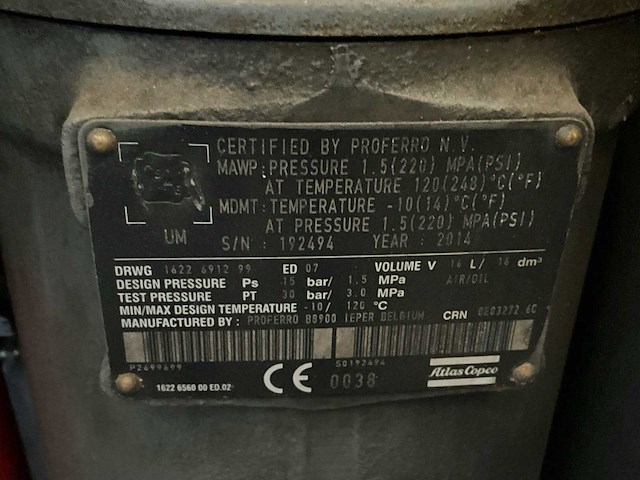 Atlas copco ga 30 schroefcompressor - afbeelding 8 van  8