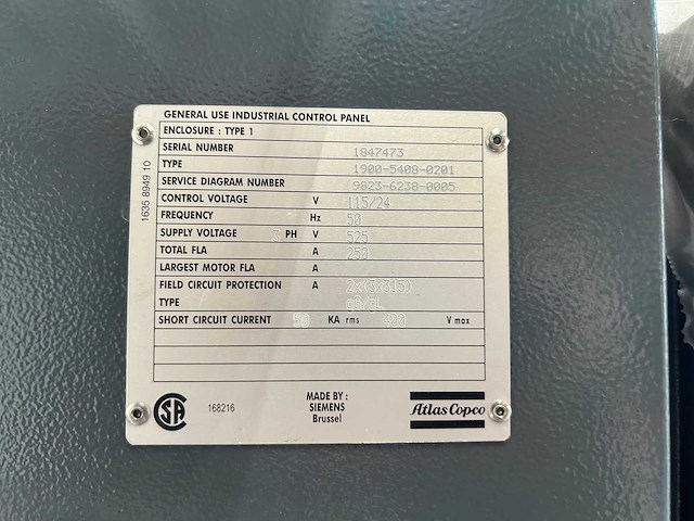 Atlas copco ga160 screw air compressors 2020 - afbeelding 6 van  7