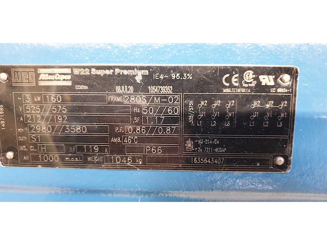 Atlas copco ga160 screw air compressors 2020 - afbeelding 7 van  7