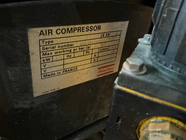 Atlas copco le3n airlet luchtcompressor - afbeelding 5 van  5