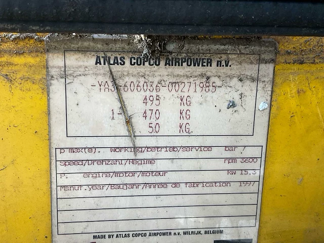 Atlas copco xas 36 luchtcompressor - afbeelding 6 van  16