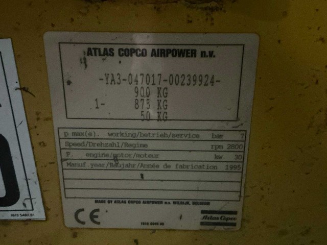 Atlas copco xas 65 kompressor aanhangwagen - afbeelding 21 van  25