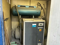 Atlas-copco/kaeser ga10ff/ 751-500 schroefcompressor met 1x 2traps zuigercompressor en buffertank - afbeelding 1 van  8