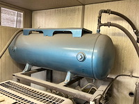 Atlas-copco/kaeser ga10ff/ 751-500 schroefcompressor met 1x 2traps zuigercompressor en buffertank - afbeelding 3 van  8