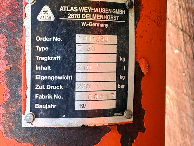 Atlas weyhausen e20 hydraulische poliepgrijper - afbeelding 9 van  9