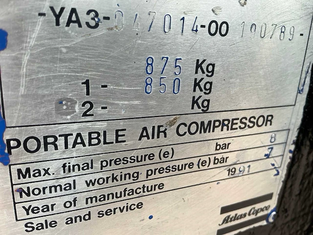 Atlascopco xas 45 luchtcompressor - afbeelding 5 van  8
