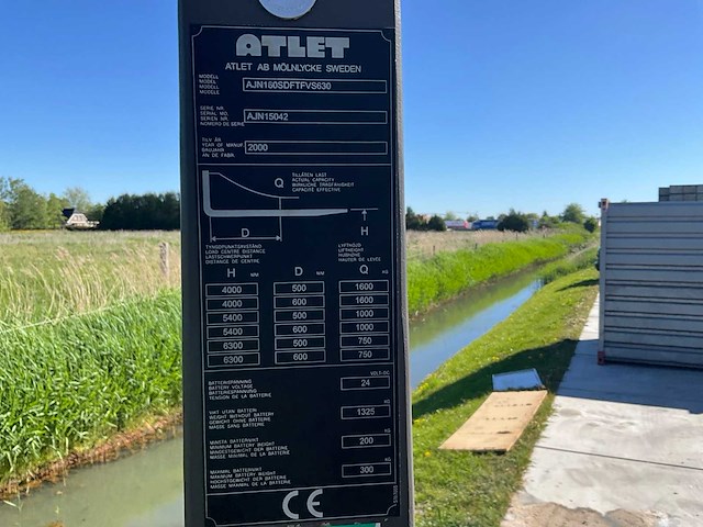 Atlet ajn160sdftfvs630 reach heftruck - afbeelding 11 van  11