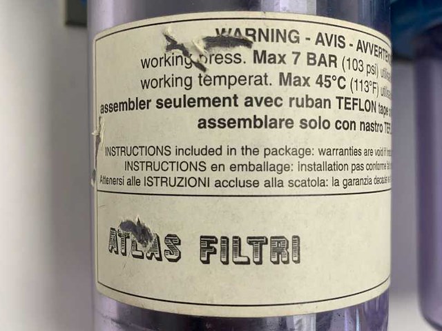 Atlsa filtri max 7 bar max 45°c - charcoal filter - 5 micron filter - afbeelding 2 van  2