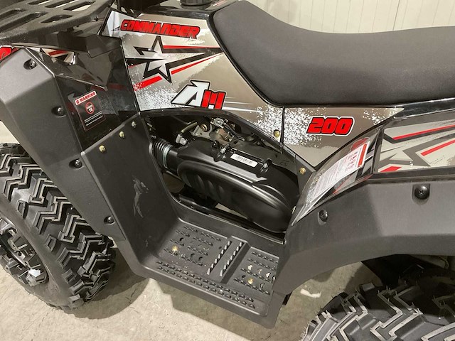 Atm t3b commander 200cc zwart quad met kenteken wit - afbeelding 34 van  67