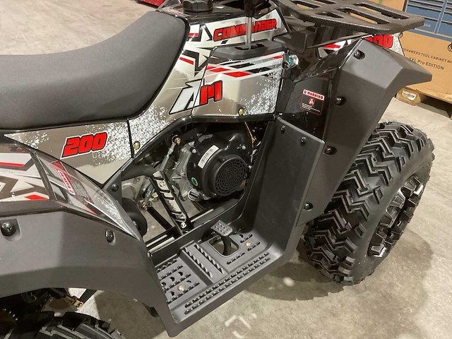 Atm t3b commander 200cc zwart quad met kenteken wit - afbeelding 7 van  25
