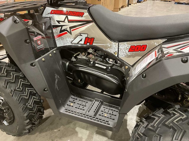 Atm t3b commander 200cc zwart quad met kenteken wit - afbeelding 4 van  25