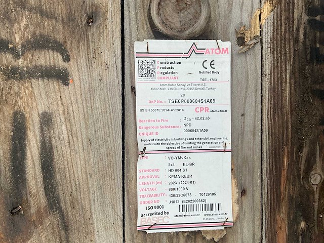 Atom vo-ymvkas 2x4mm2 bl-br grondkabel - afbeelding 3 van  5