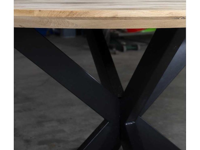 Atomic - massief eiken eettafel ø 120 (2x) - afbeelding 3 van  3