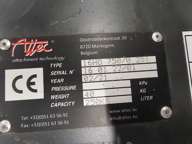 Attec - 2021 - 16ho 750/0 25t - hijsbalk - afbeelding 4 van  4