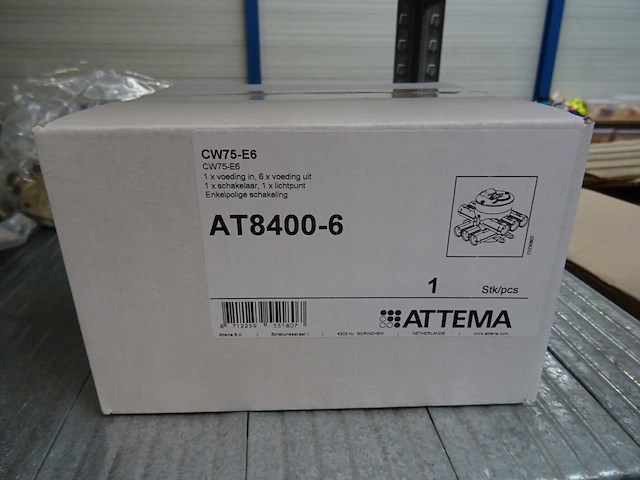 Attema - at8400-6 - cw75-e6 - stekerbare centraaldoos (23x) - afbeelding 2 van  2