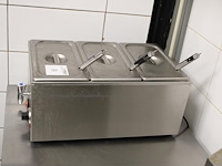 Au bain-marie maxima voorzien van drie gastronorm bakken met deksels. - afbeelding 3 van  3