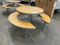 Aubrilam ronde picknicktafel